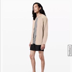 Mens lululemon lab ashta hybrid shirt L Mojave tan